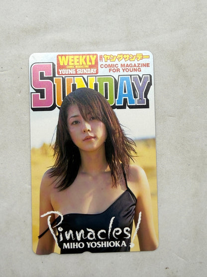 Weekly Young Sunday Miho Yoshioka "Pinnacles" Unused Japanese Telephone Card (Teleca) - Thrift GoblinTrading Card