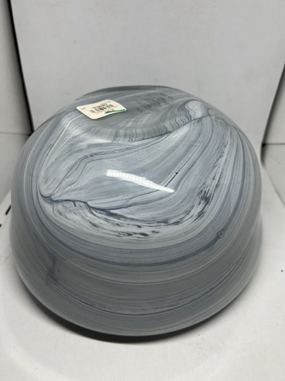West Elm Small Marble WHT Bowl Decorative Tray Catch all Decor White Blue Swirl - thriftgoblin