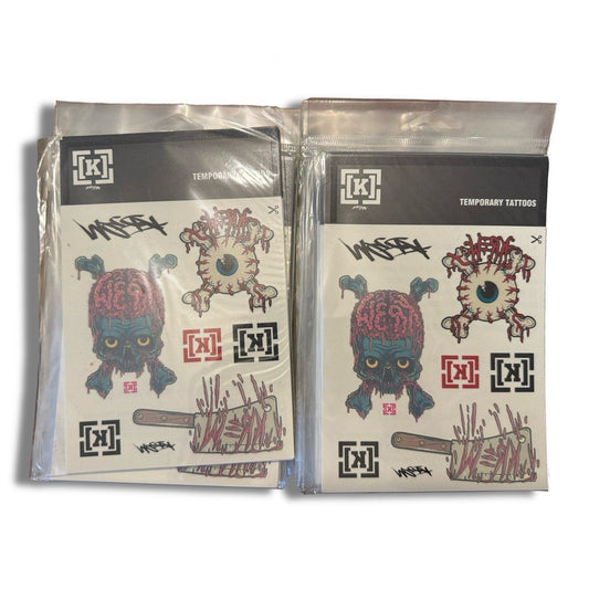 Wholesale Lot 80 KR3W Temporary Tattoo Packs 12 Sheets Skate Street Art Clothing - thriftgoblin