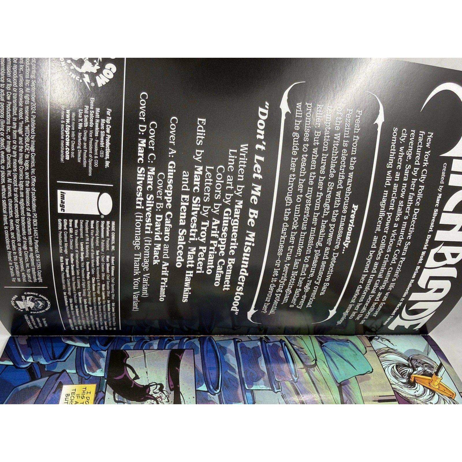 Witchblade 3 (2024) Blacklight Variant Marc Silvestri Cover D | Top Cow / Image - thriftgoblin