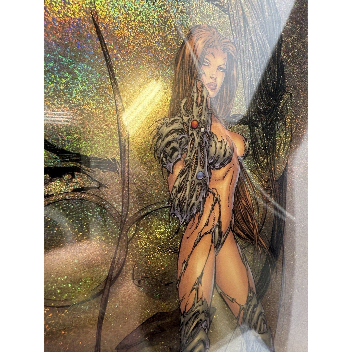 Witchblade Tomb Raider 1 CGC 9.6 Speckle Holofoil 1998 Top Cow Rare Comic Image - thriftgoblin