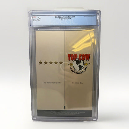 Witchblade Tomb Raider 1 CGC 9.6 Speckle Holofoil 1998 Top Cow Rare Comic Image - thriftgoblin