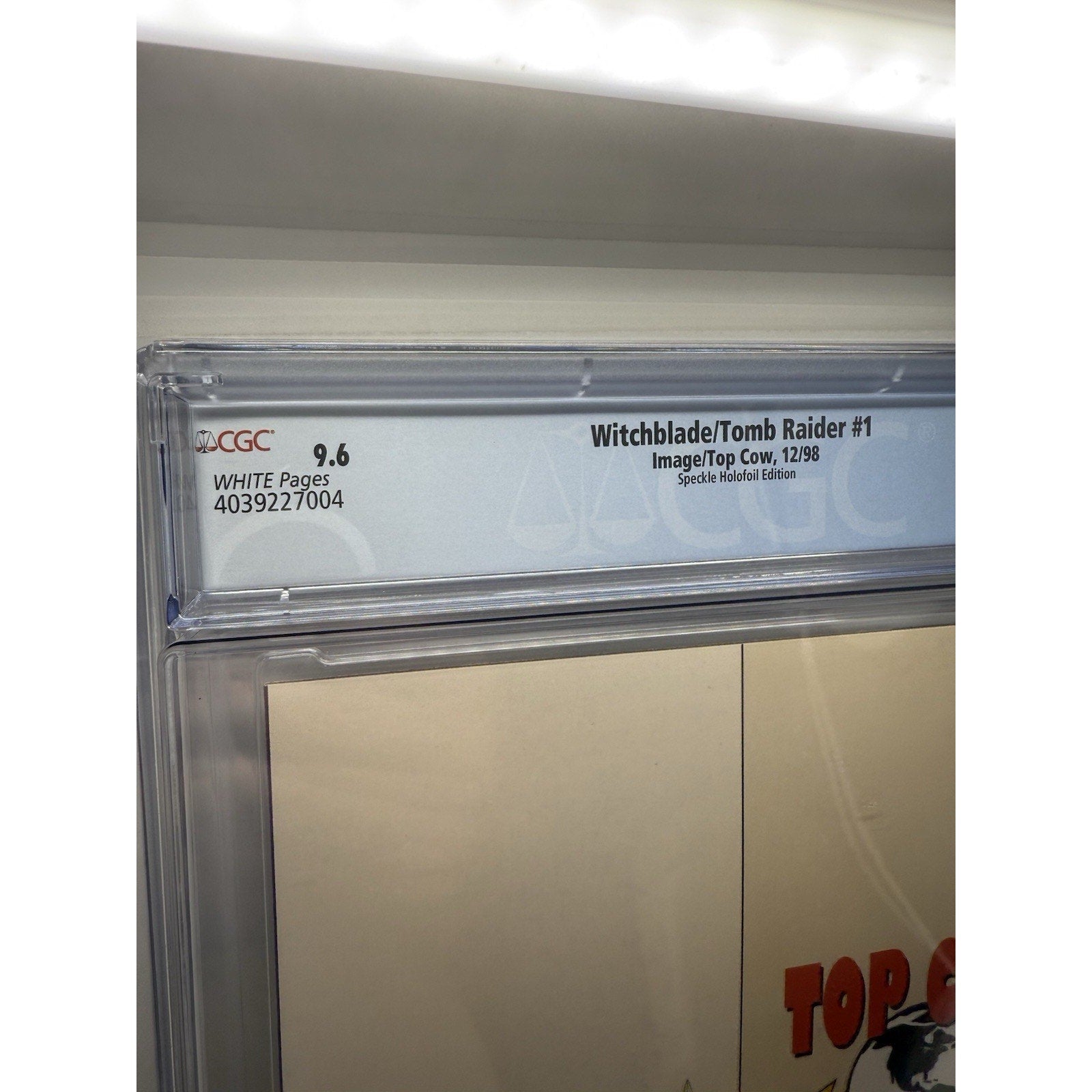 Witchblade Tomb Raider 1 CGC 9.6 Speckle Holofoil 1998 Top Cow Rare Comic Image - thriftgoblin