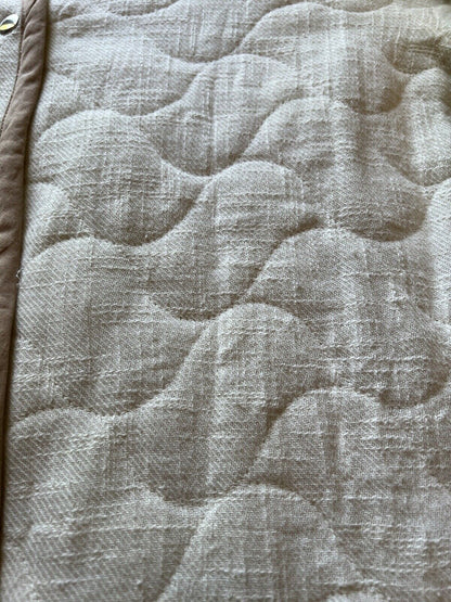 World Market Cream Quilted Button Up Jacket Womens One Size. Fall Collection. - thriftgoblin