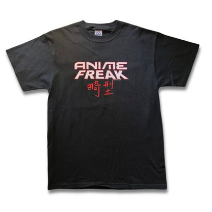 Y2K NEW Anime Freak 2003 Fashion Victim Mens M Faded Spell Out T-Shirt Black - thriftgoblin