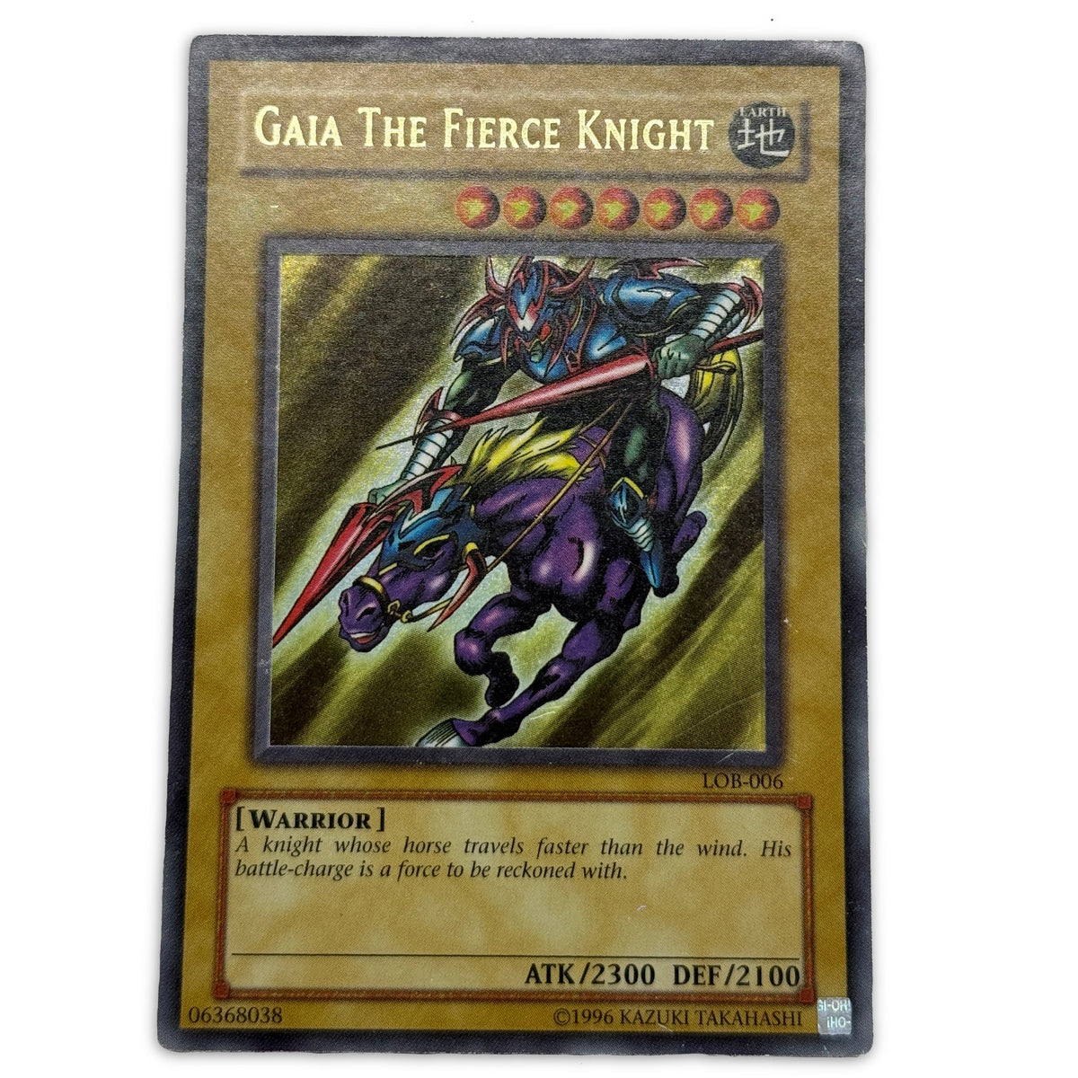 Yu-Gi-Oh Gaia The Fierce Knight LOB-006 Ultra Rare Legend of Blue Eyes