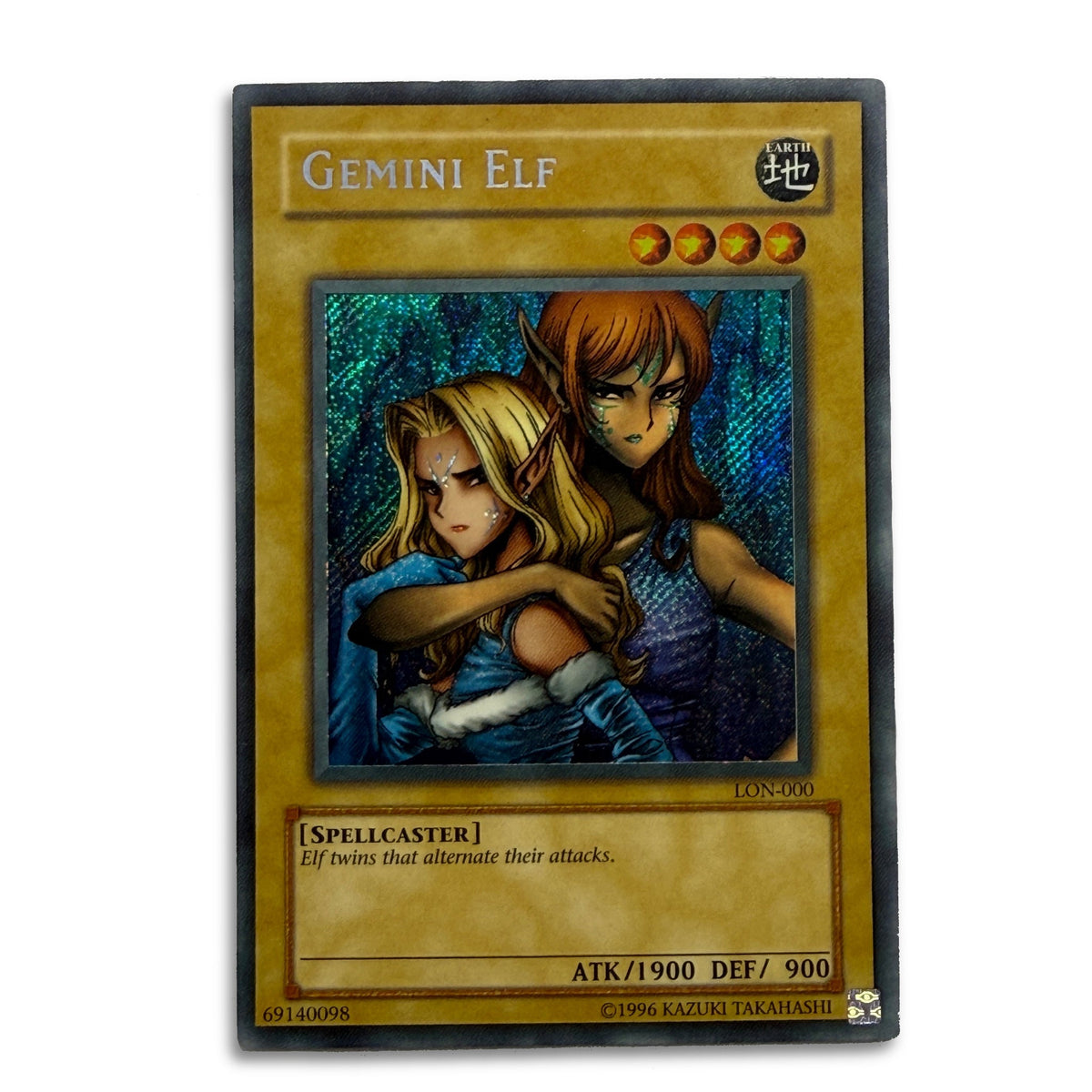Yu-Gi-Oh Gemini Elf LON-000 Secret Rare Card - Thrift GoblinTrading Card