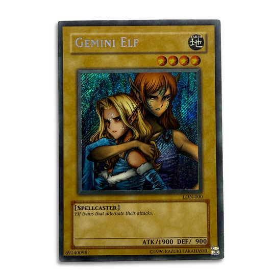 Yu-Gi-Oh Gemini Elf LON-000 Secret Rare Card - Thrift GoblinTrading Card