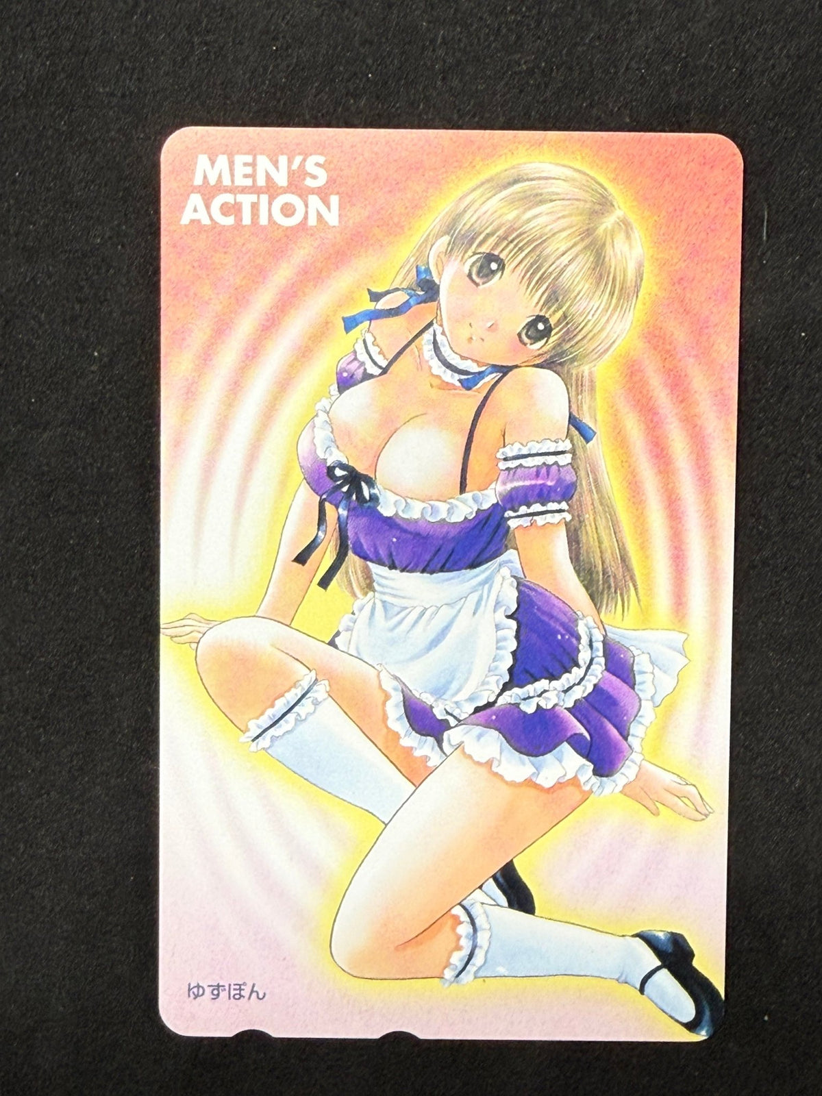 Yuzupon Men's Action Maid Illustration Unused Japanese Telephone Card (Teleca) - Thrift GoblinTelephone Card