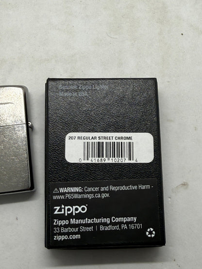 Zippo 207 Street Chrome Lighter 2019 With Box Bradford PA - Thrift GoblinLighter