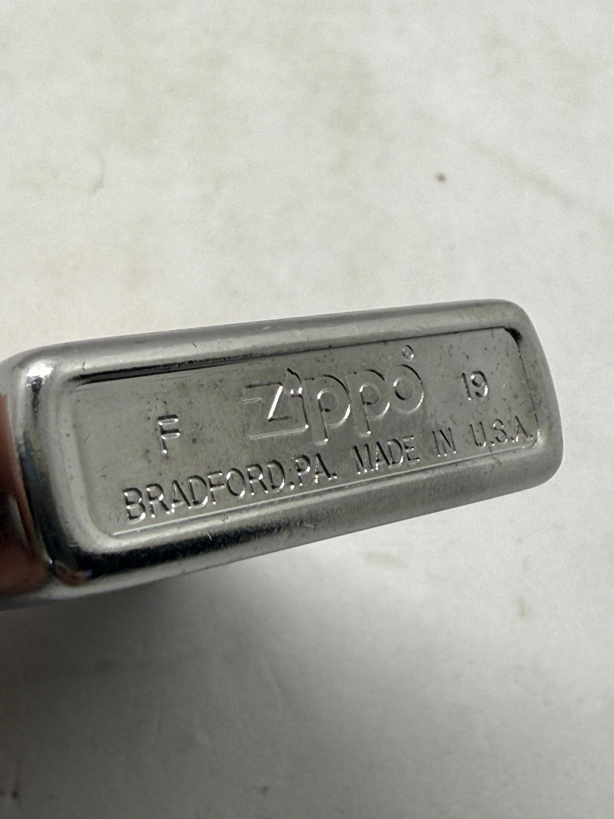 Zippo 207 Street Chrome Lighter 2019 With Box Bradford PA - Thrift GoblinLighter