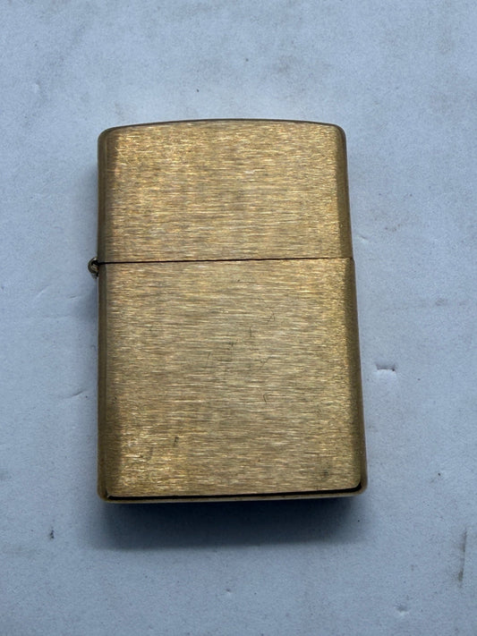 Zippo Brushed Brass Lighter 2023 Plain No Design Bradford PA - Thrift GoblinLighter