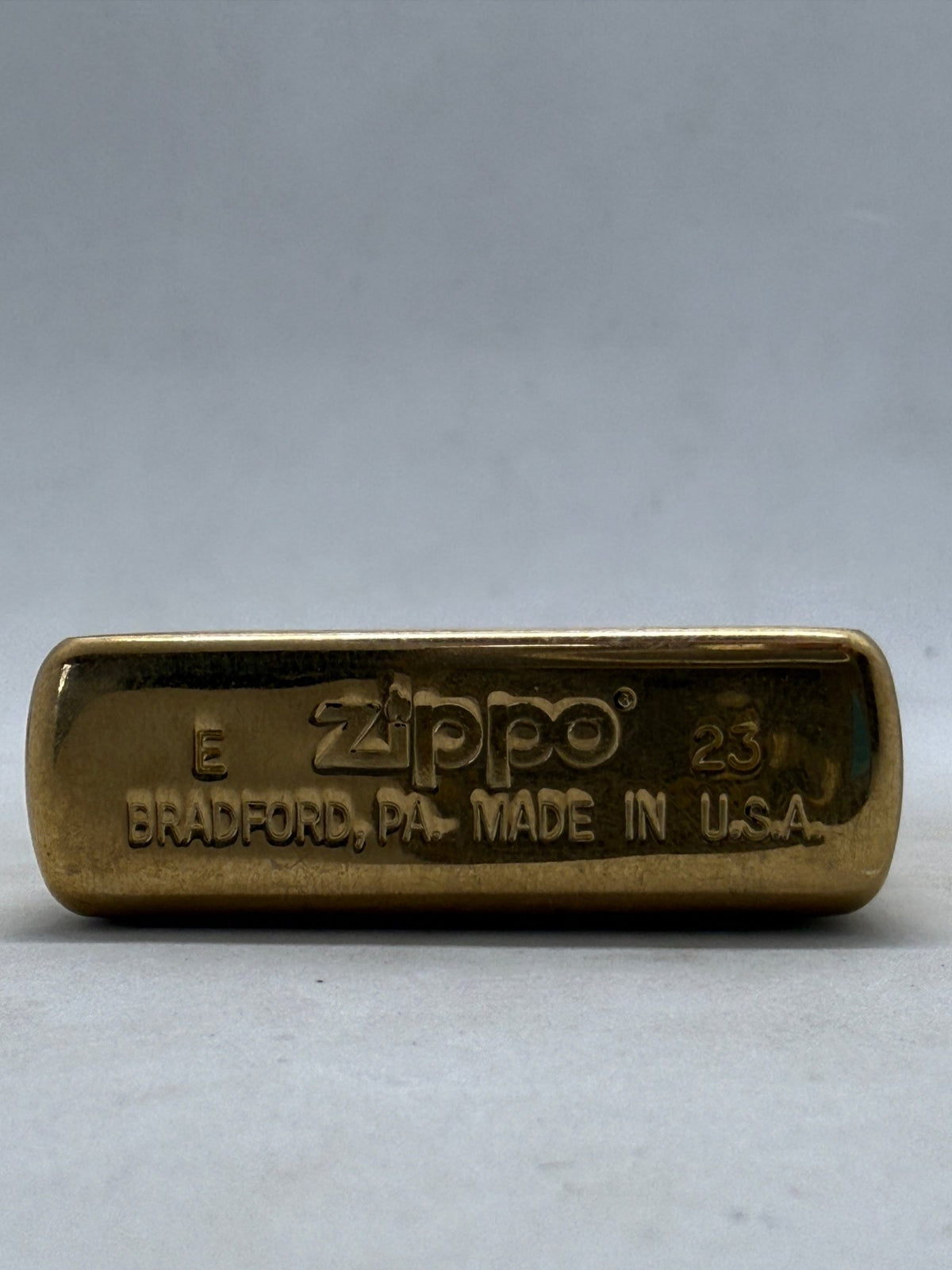 Zippo Brushed Brass Lighter 2023 Plain No Design Bradford PA - Thrift GoblinLighter