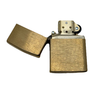 Zippo Brushed Brass Lighter 2023 Plain No Design Bradford PA